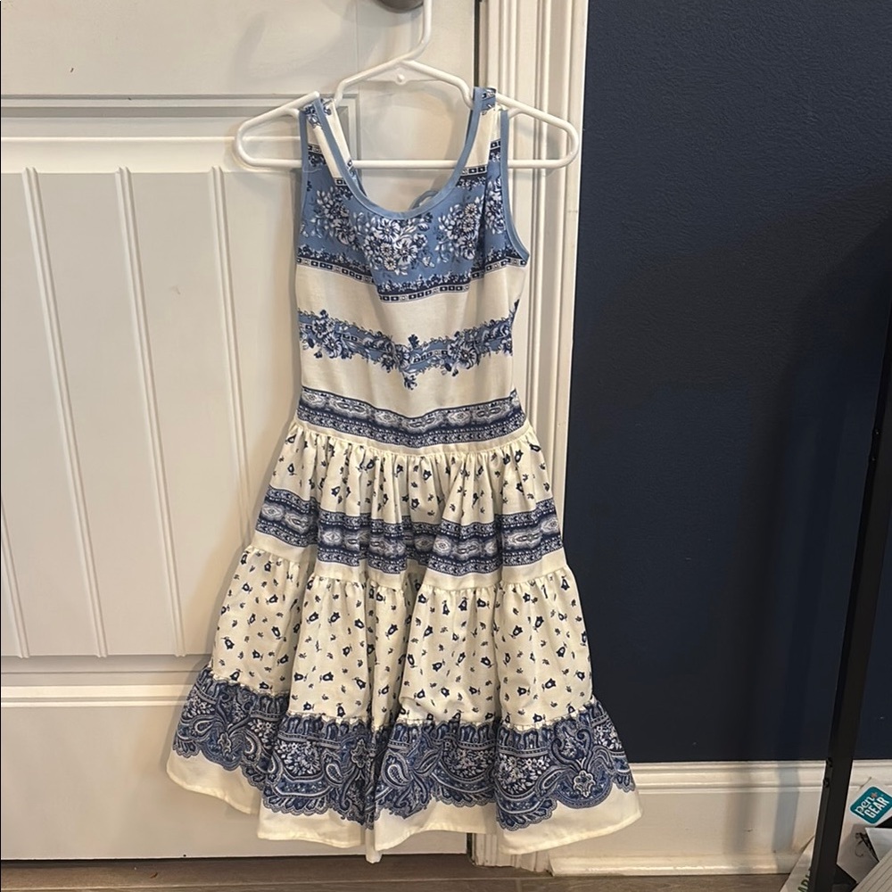 Blue and White Kids Dress